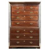 Period Mahogany Inlaid Chest on Chest