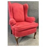 Red Floral Patterned Wingback