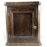 Antique Oak Corner Wall Cabinet