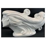 Large Vintage Head Bust Ceramic Sculpture