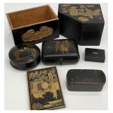 Antique Japanese / Asian Small Lacquer Boxes