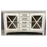 Rustic White Washed TV Stand