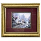 Thomas Kinkade Forest Chapel Lithograph Art Print