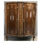 Antique Inlaid Blind Door Bar/Cabinet