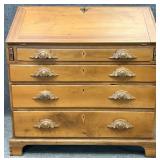 Antique Walnut Fall Front Secretary