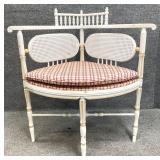 White Victorian Corner Chair