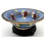 8in Chinese Cloisonne Bowl w/ Stand