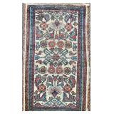 1.10 x 3.1 Antique Hand Knotted Rug