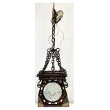 Vintage Metal & Glass Hanging Light Fixture