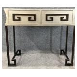 Greek Key Two Drawer Console