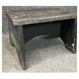 Primitive Black Painted Stool