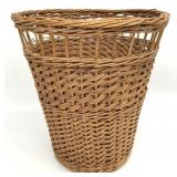 Vintage Wicker Wastebasket