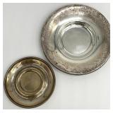 Pair Sterling Silver Saucers