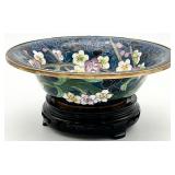 8in Chinese Cloisonne Bowl w/ Stand