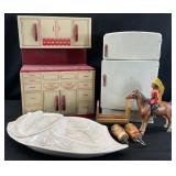 Vintage Tin Litho Kitchen Toys & More