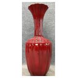 3ft Red Ceramic Vase