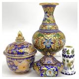 Vintage Cloisonne / Cloisonne Style Vase, Jars &