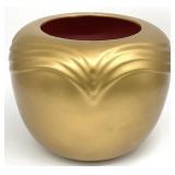 Art Deco Gold Ceramic Planter Vase