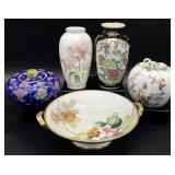 Vintage Asian Porcelain Vases, Pumpkins & More