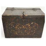 Antique Painted Lacquered Wood Box