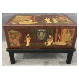 Chinoiserie Lift Top Chest on Stand