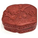 Chinese Carved Cinnabar Lacquer Box