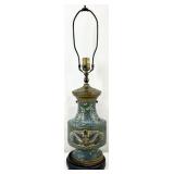 Antique Vintage Asian Cloisonne Vase Lamp