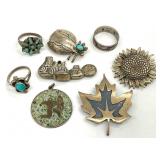 Sterling Silver Brooches & Rings
