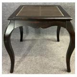 Leather Insert Accent Table