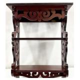 Mahogany Tone Hanging Shelf