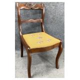 Antique Rose Carved Side Chair