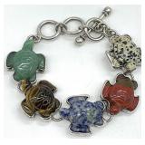 Charles Albert Sterling Silver Gemstone Turtle