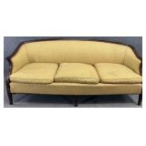Antique Mahogany Frame 3 Cushion Sofa