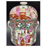 Antique Chinese Rose Medallion Tea Caddy