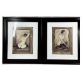 Pair Framed Nude Prints