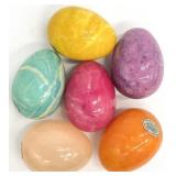 6 Ducceschi Italian Alabaster Eggs