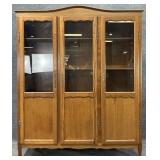 French Oak 3 Door Bookcase
