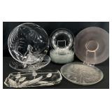 Vintage Glass Serving Tray Platters & Plates
