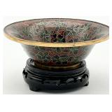 6in Chinese Cloisonne Bowl w/ Stand
