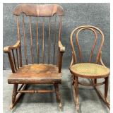 Pair Antique TLC Rocking Chairs