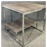 Modern Metal Base Accent Table