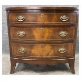 Petite Mahogany Three Drawer Chest