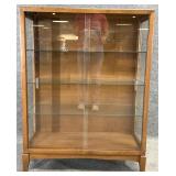 Walnut Glass Door Bookcase