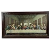Antique Vintage Last Supper Religious Lithograph