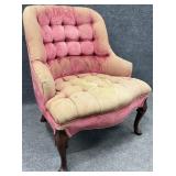 TLC Antique Button Tufted Arm Chair