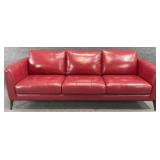 Sofia Vergara Collection Red Leather Sofa