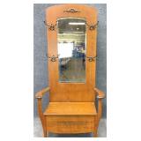 Antique Oak Hall Tree