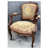 Antique French Needlework Arm Chair