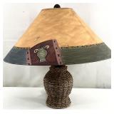 Small Wicker Table Lamp