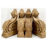 Four Decorative Wooden Corbels